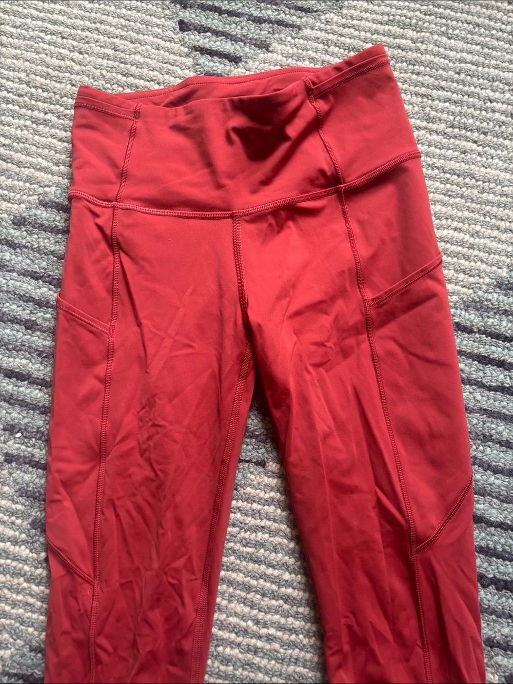 lululemon fast and free Crimson Mid-Rise Cropped Leggings
